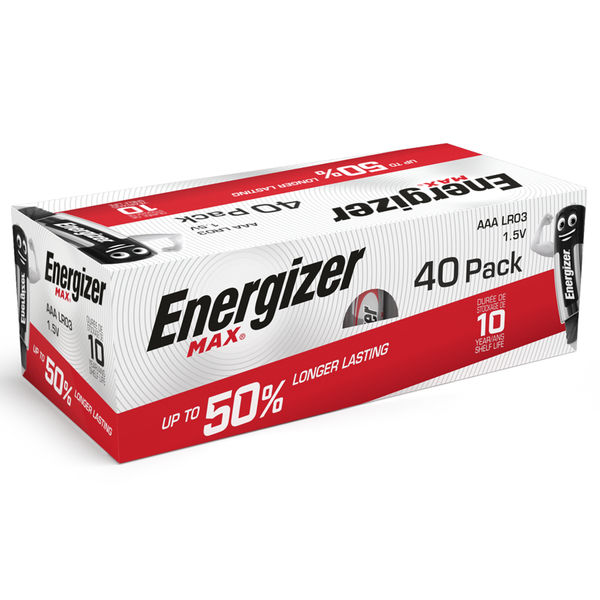 Energizer Max AAA LR03 Alkaline Batteries | 40 Pack