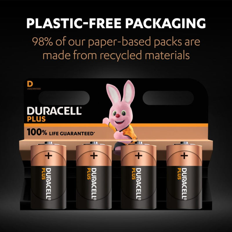 Duracell Plus D LR20 Batteries | 2 Pack