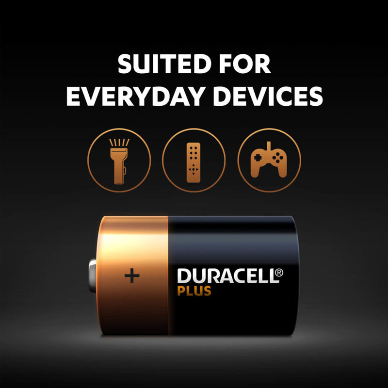 Duracell Plus D LR20 Batteries | 4 Pack