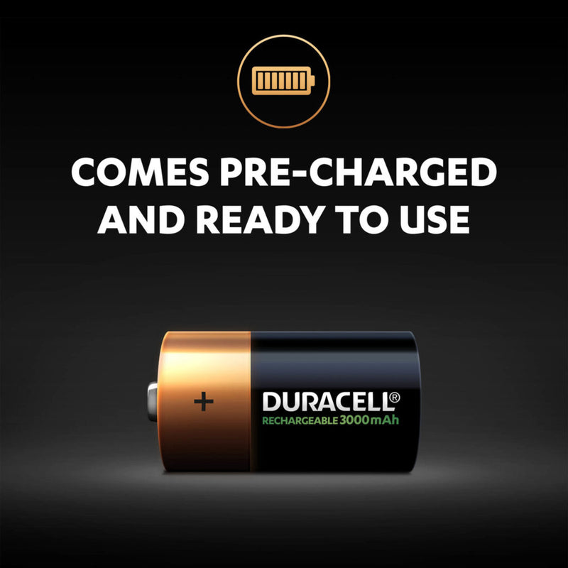 Duracell Rechargeable C HR14 3000mAh Rechargeable Batteries | 2 Pack