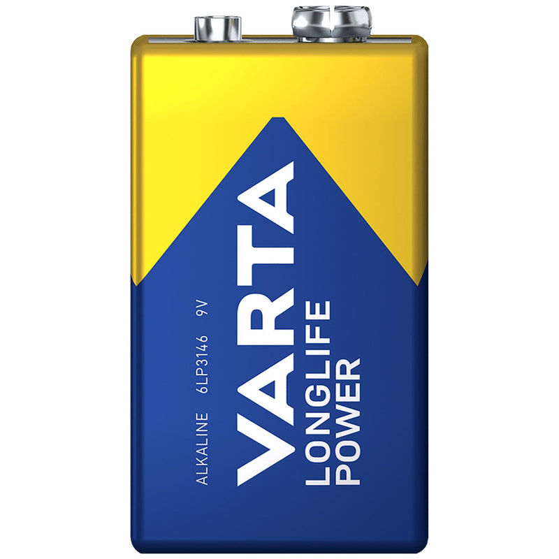Varta Longlife Power 9V PP3 6LR61 Alkaline Battery | 2 Pack
