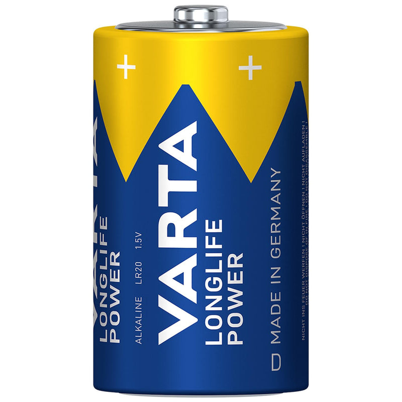 Varta Longlife Power D LR20 Alkaline Batteries | 4 Pack