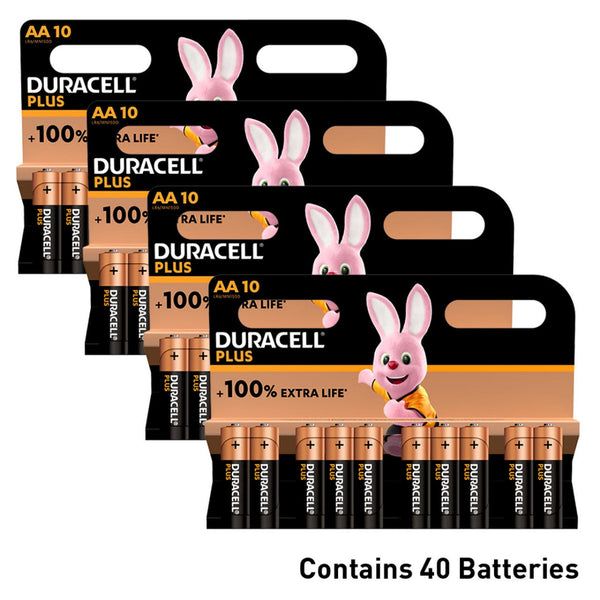 Duracell Plus AA LR6 Batteries | 40 Bulk Pack