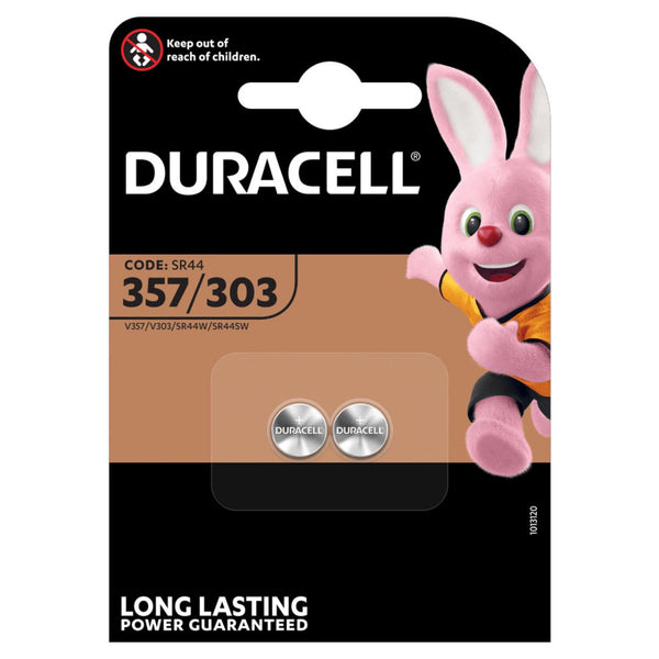 Duracell 357/303 SR44W Button Cell Batteries | 2 Pack