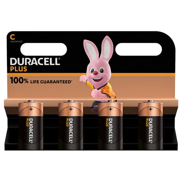 Duracell Plus C LR14 Batteries | 4 Pack