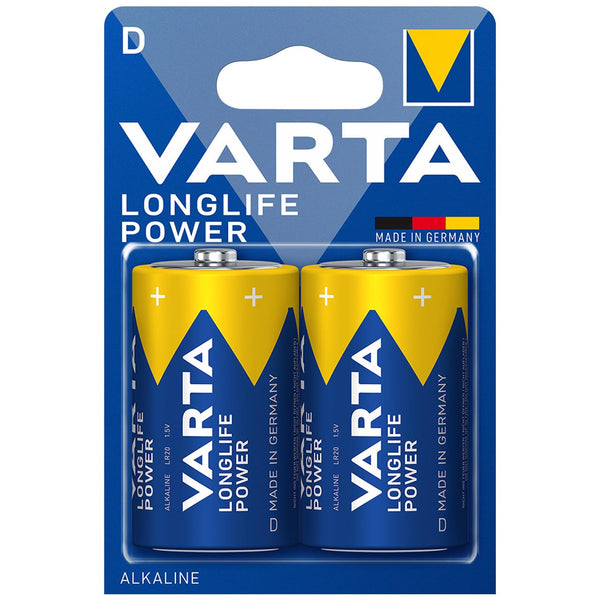 Varta Longlife Power D LR20 Alkaline Batteries | 2 Pack