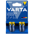Varta Longlife Power AAA LR03 Alkaline Batteries | 4 Pack, Main image