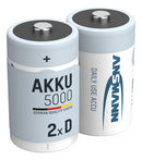 Ansmann Max-E D HR20 5000mAh Pre-Charged Rechargeable Batteries | 2 Pack