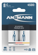 Ansmann Max-E C HR14 4500mAh Pre-Charged Rechargeable Batteries | 2 Pack