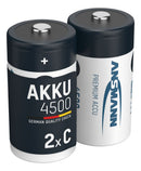 Ansmann Max-E C HR14 4500mAh Pre-Charged Rechargeable Batteries | 2 Pack