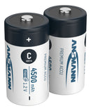 Ansmann Max-E C HR14 4500mAh Pre-Charged Rechargeable Batteries | 2 Pack