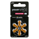 PowerOne Evolution Size 312 | Brown | Hearing Aid Batteries | 6 Pack