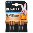 Duracell Optimum AAA LR03 Batteries | 4 Pack