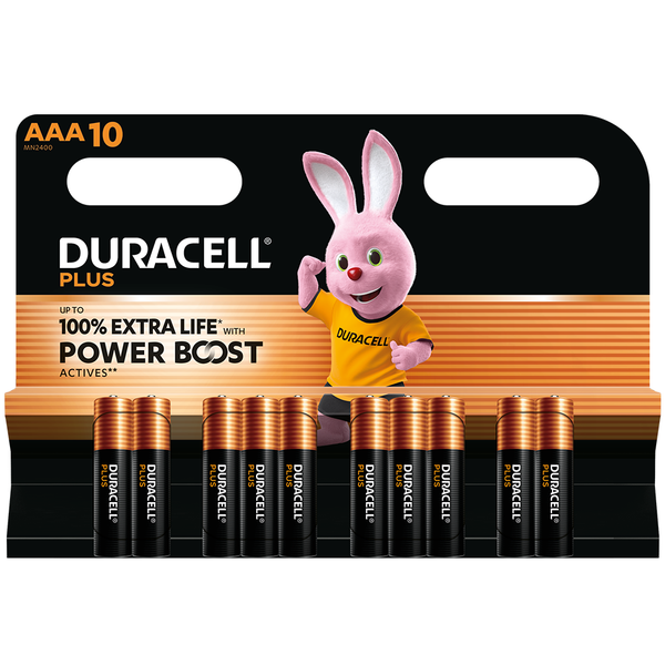 Duracell Plus AAA LR03 Batteries | 10 Pack
