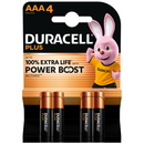 Duracell Plus AAA LR03 Batteries | 4 Pack