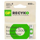 GP ReCyko+ AAA HR03 650mAh Rechargeable Batteries | 4 Pack