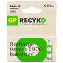 GP ReCyko+ AAA HR03 950mAh Rechargeable Batteries | 4 Pack