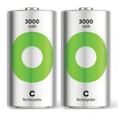 GP ReCyko+ C LR14 3000mAh Rechargeable Batteries | 2 Pack