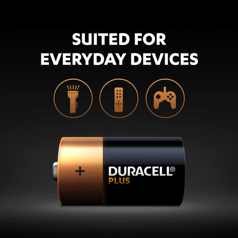 Duracell Plus C LR14 Batteries | 12 Bulk Pack