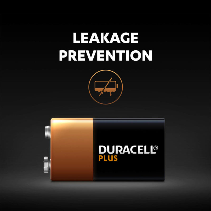 Duracell Plus 9V 6LR61 PP3 Batteries | 4 Pack