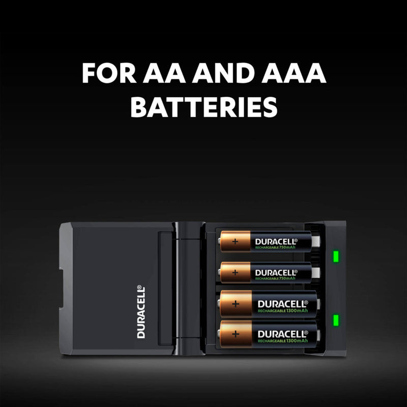 Duracell Hi-Speed Battery Charger CEF14 | inc 2 AA & 2 AAA Batteries