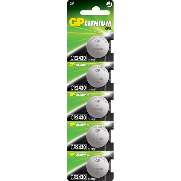 GP CR2430 Coin Cell Batteries | 5 Pack