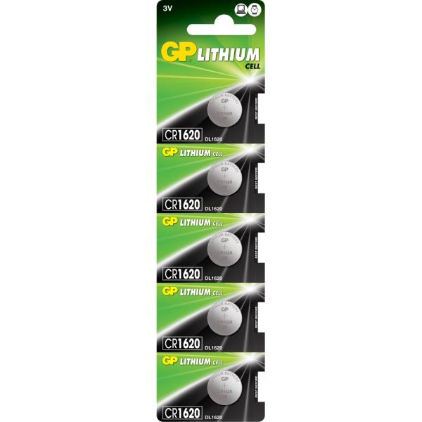 GP CR1620 Coin Cell Batteries | 5 Pack