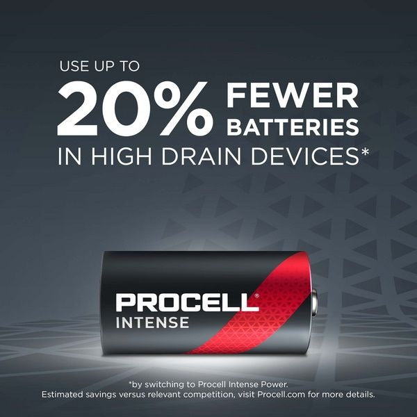 Duracell Procell Intense Power D LR20 PX1300 Batteries | 50 Bulk Pack