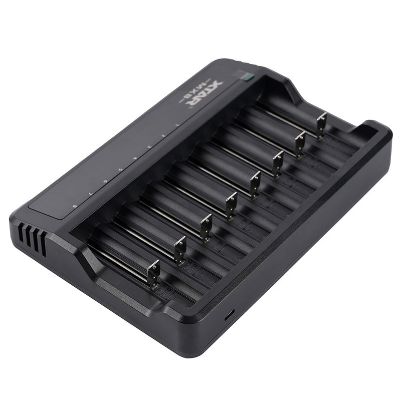 Xtar MX8 8-Slot 1.5V, 3.7V Lithium & AA/AAA NiMH Smart Charger