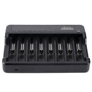 Xtar MX8 8-Slot 1.5V, 3.7V Lithium & AA/AAA NiMH Smart Charger
