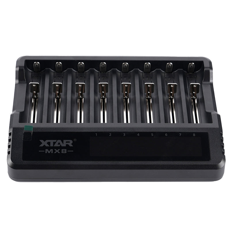 Xtar MX8 8-Slot 1.5V, 3.7V Lithium & AA/AAA NiMH Smart Charger