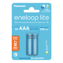 Panasonic Eneloop Lite AAA HR03 550mAh Rechargeable Batteries | 2 Pack, Main image