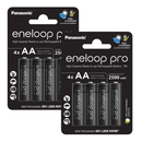 Panasonic Eneloop Pro AA HR6 2500mAh Rechargeable Batteries | 8 Pack, Main image