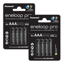 Panasonic Eneloop Pro AAA HR03 930mAh Rechargeable Batteries | 8 Pack, Main image