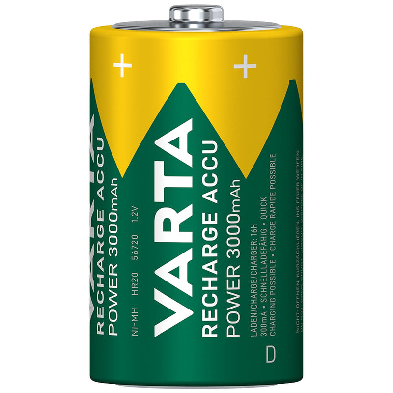 Varta Accu D HR20 3000mAh Rechargeable Batteries | 2 Pack