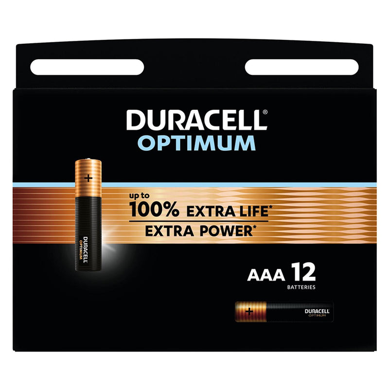 Duracell Optimum AAA LR03 Batteries | 12 Pack