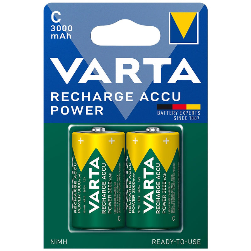 Varta Accu C LR14 3000mAh Rechargeable Batteries | 2 Pack