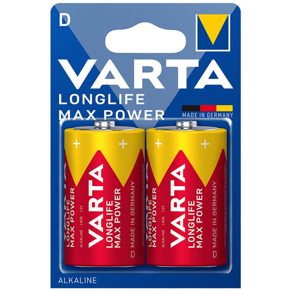 Varta Longlife Max Power D LR20 Alkaline Batteries | 2 Pack