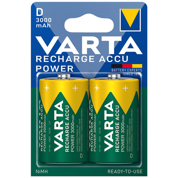 Varta Accu D HR20 3000mAh Rechargeable Batteries | 2 Pack