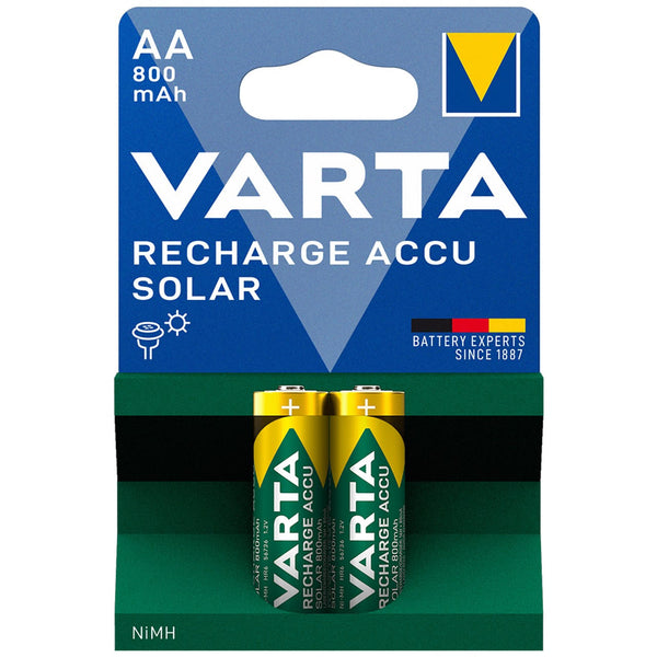 Varta Solar Garden Lights AA HR6 800mAh Rechargeable Batteries | 2 Pack