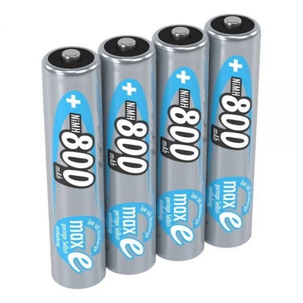 Ansmann Max-E AAA HR03 800mAh Pre-Charged Rechargeable Batteries | 4 Pack