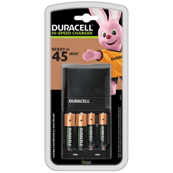 Duracell Hi-Speed Advanced Battery Charger CEF27 inc Batteries