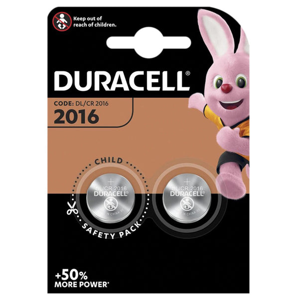 Duracell CR2016 DL2016 Coin Cell Lithium Batteries | 2 Pack