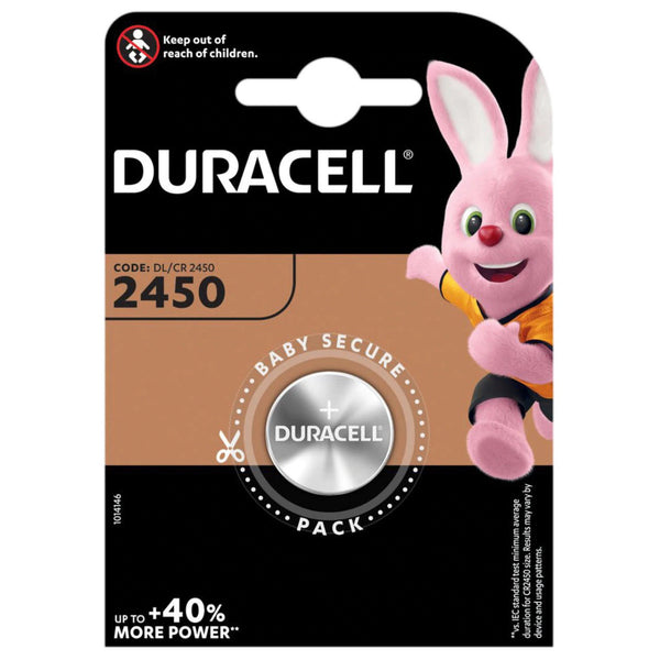 Duracell CR2450 DL2450 Coin Cell Lithium Battery | 1 Pack
