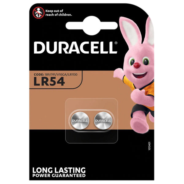 Duracell LR54 LR1130 V10GA Button Cell Batteries | 2 Pack