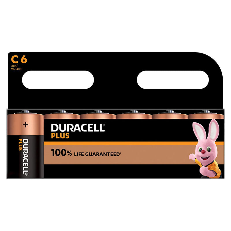 Duracell Plus C LR14 Batteries | 6 Pack