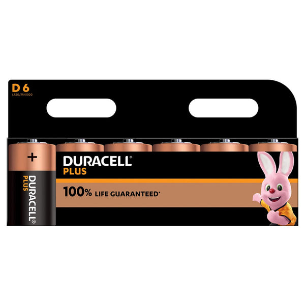 Duracell Plus D LR20 Batteries | 6 Pack
