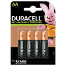 Duracell Rechargeable AA HR6 2500mAh Pre-Charged Rechargeable Batteries | 4 Pack, Main image