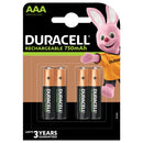 Duracell Rechargeable AAA HR03 750mAh Rechargeable Batteries | 4 Pack, Main image