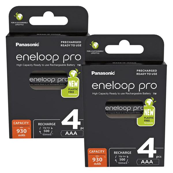 Panasonic Eneloop Pro AAA HR03 930mAh Rechargeable Batteries | 8 Pack